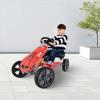 image:imagehauck Speedster Pedal Car with 3 Way Adjustable Bucket Seat Hand Brake and Robust Steel Tube Frame for Indoor and Outdoor Use OrangeFire Engine