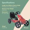 image:imagehauck Speedster Pedal Car with 3 Way Adjustable Bucket Seat Hand Brake and Robust Steel Tube Frame for Indoor and Outdoor Use OrangeFire Engine