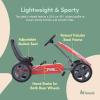 image:imagehauck Speedster Pedal Car with 3 Way Adjustable Bucket Seat Hand Brake and Robust Steel Tube Frame for Indoor and Outdoor Use OrangeFire Engine