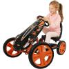 image:imagehauck Speedster Pedal Car with 3 Way Adjustable Bucket Seat Hand Brake and Robust Steel Tube Frame for Indoor and Outdoor Use OrangeOrange