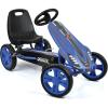 image:imagehauck Speedster Pedal Car with 3 Way Adjustable Bucket Seat Hand Brake and Robust Steel Tube Frame for Indoor and Outdoor Use OrangeBlue