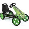 image:imagehauck Speedster Pedal Car with 3 Way Adjustable Bucket Seat Hand Brake and Robust Steel Tube Frame for Indoor and Outdoor Use OrangeGreen